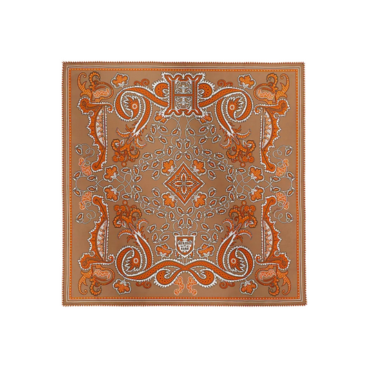Hermès Bandana in silk twill with hand-rolled edges